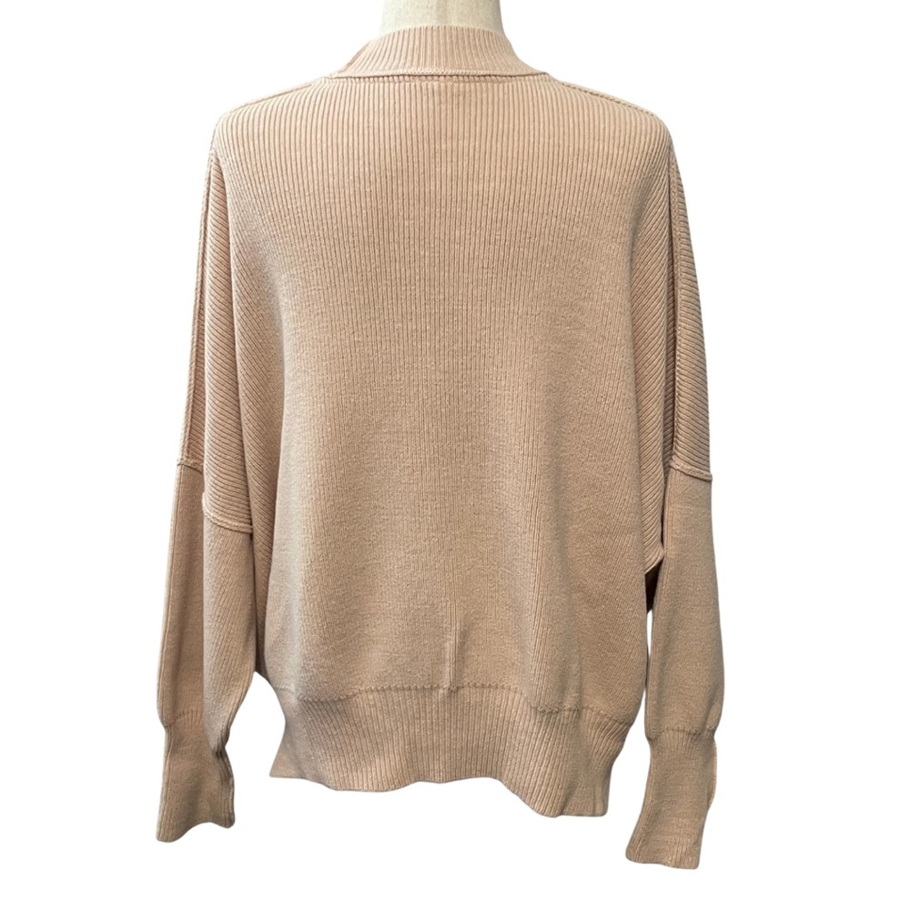 Free People Easy Street Tunic Oversized Sweater Ribbed Peach Parfait Women’s S - Picture 5 of 14